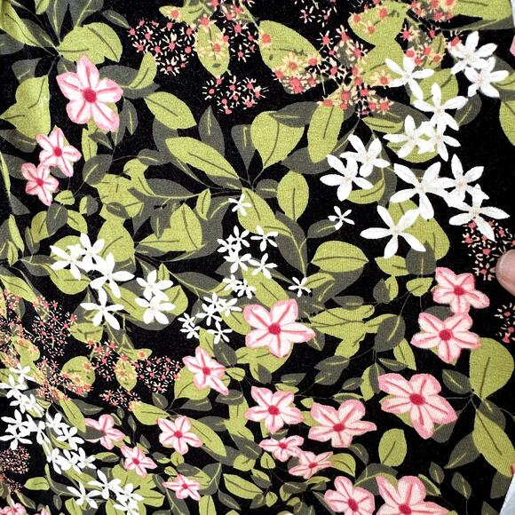 J. Jill Wearever Collection Sz PL Floral Stretchy Knit Knee Length Casual Dress - Picture 4 of 6